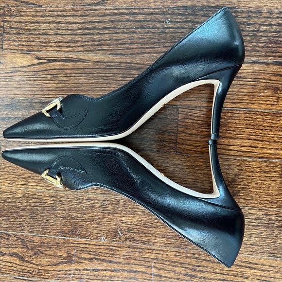 Gucci Black Zumi Leather Pumps Mid-heel. Size 8 (EU38) - Picture 13 of 16